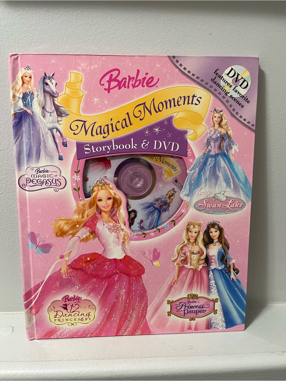 Barbie Magical Moments Storybook and DVD swan lake, magic of pegasus, diamond